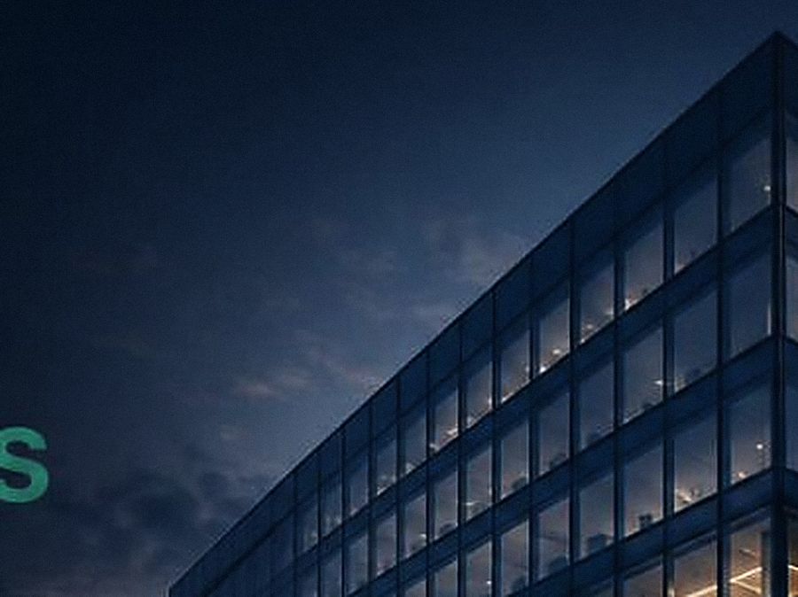 Edificio corporativo de vidrio, referencia de entorno empresarial